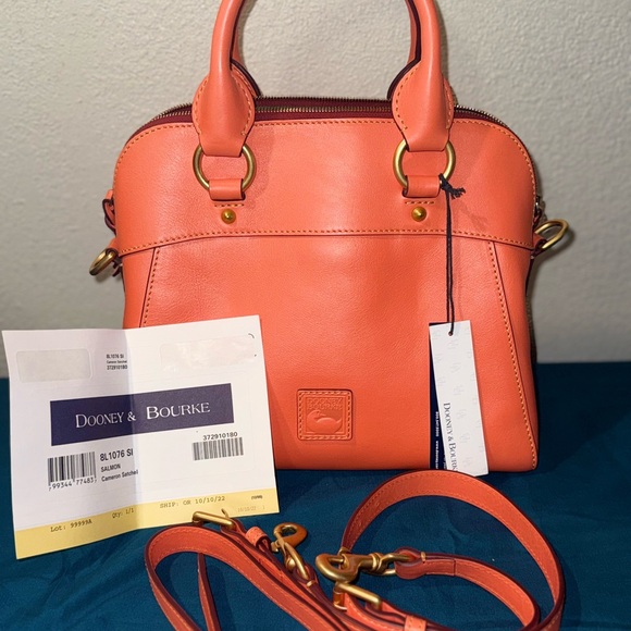 Dooney & Bourke Handbags - Dooney & Bourke Camden Salmon Florentine Italian Leather NWT  RARE! HTF
